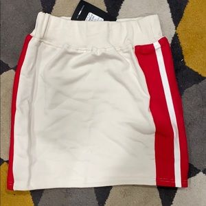 Red Stripe Mini Skirt